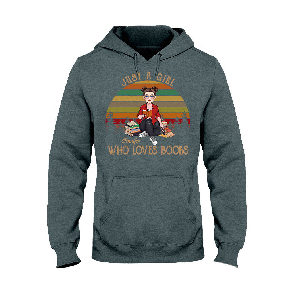 Just A Girl Who Loves Book - Personalized Book T-shirt & Hoodie