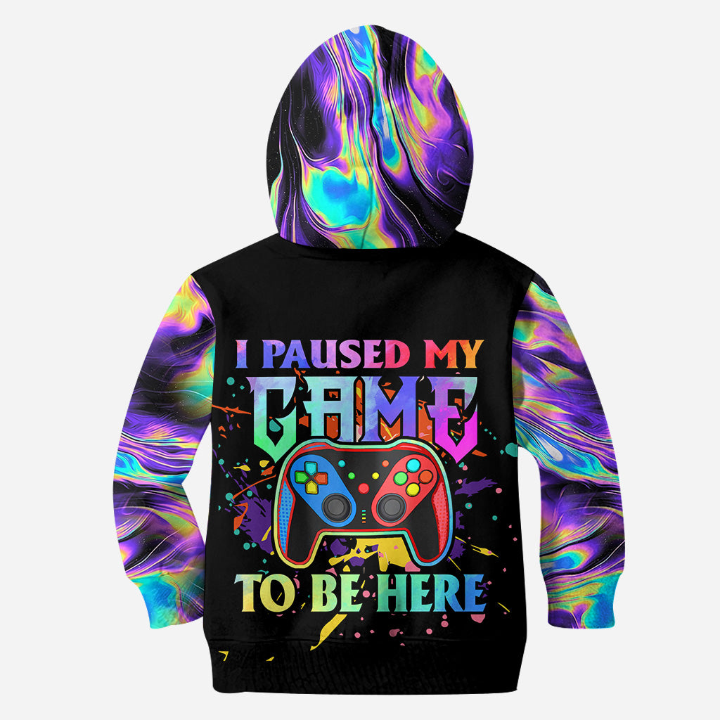 I Paused My Game To Be Here - Personalized Video Game All Over Shirt