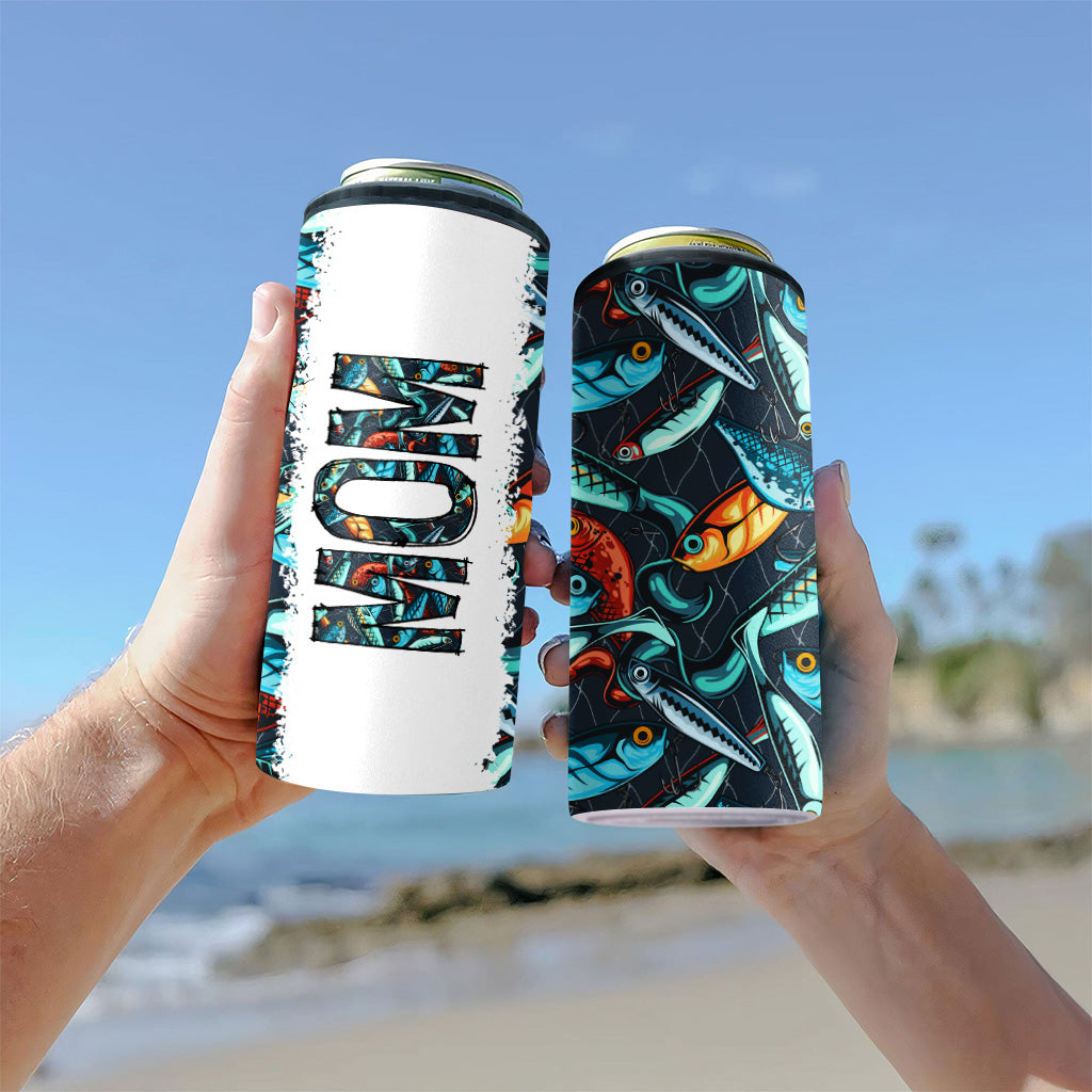 Reel Cool Dad - Fishing gift for dad, grandpa, him, husband - Personalized Can Cooler