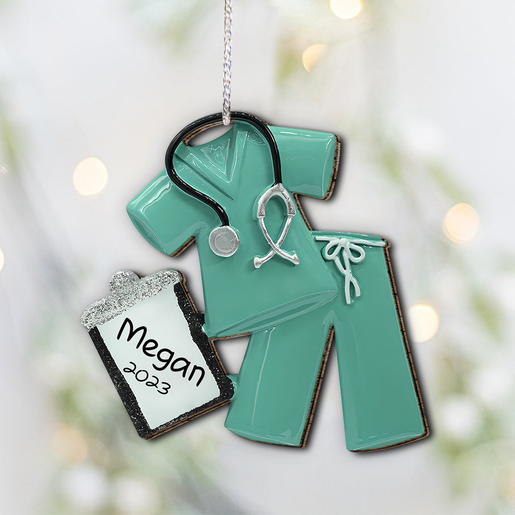 Scrubs Nurse - Personalized Nurse Ornament