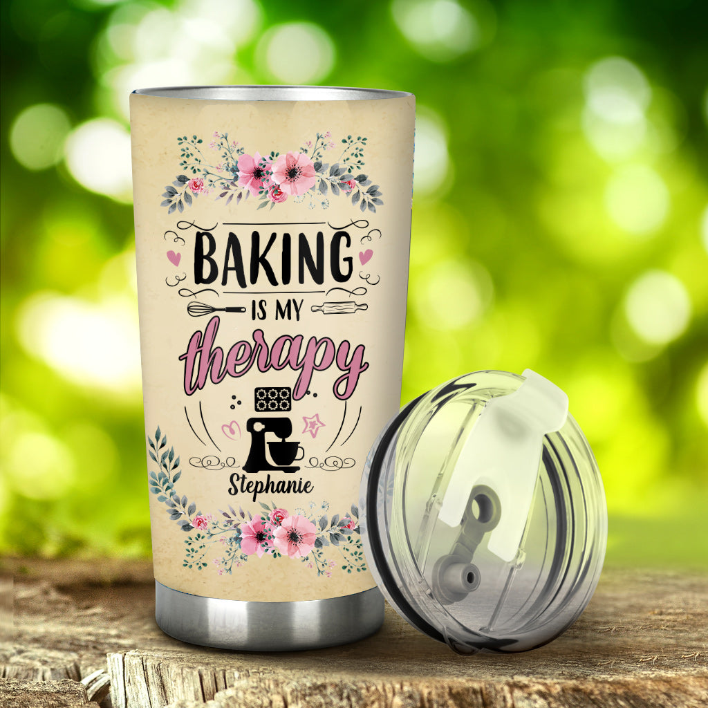 Baking Therapy - Personalized Baking Tumbler