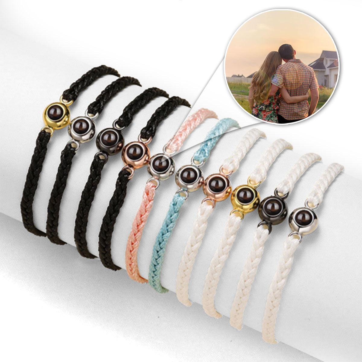 Bracelet de projection New Memory - Cadeau de pendaison de crémaillère personnalisé