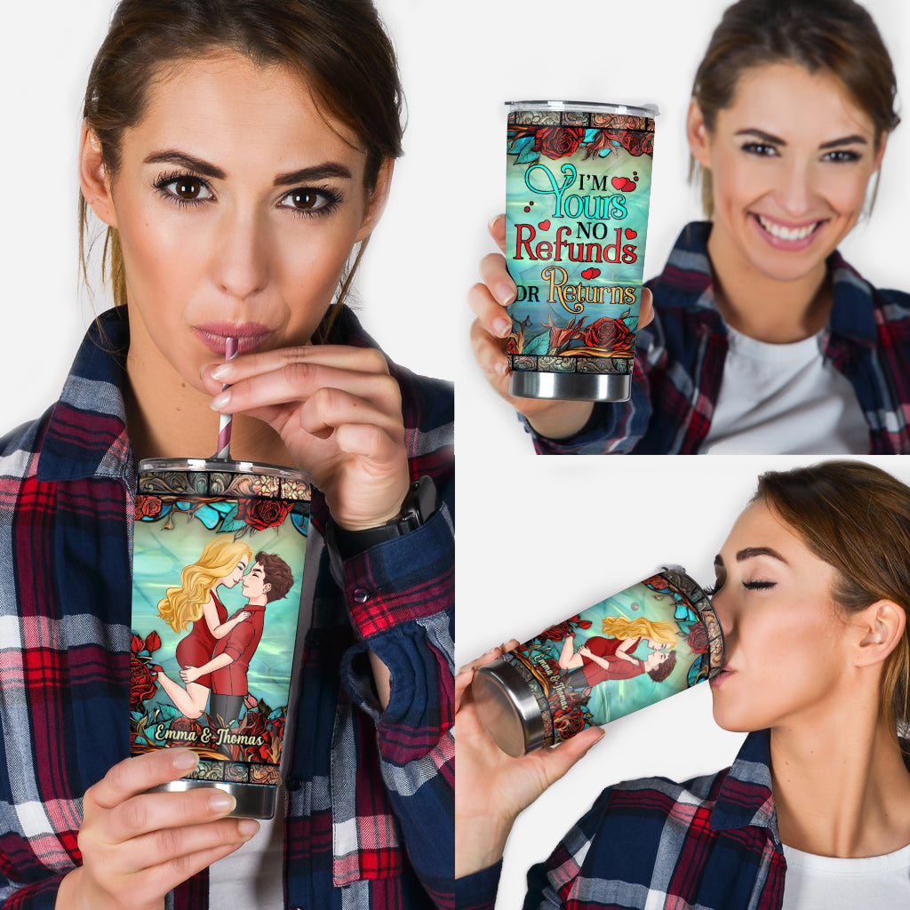 I Met You. I Liked You. I Love You. I'm Keeping You. Forever Yours - gift for husband, wife, boyfriend, girlfriend - Personalized Tumbler