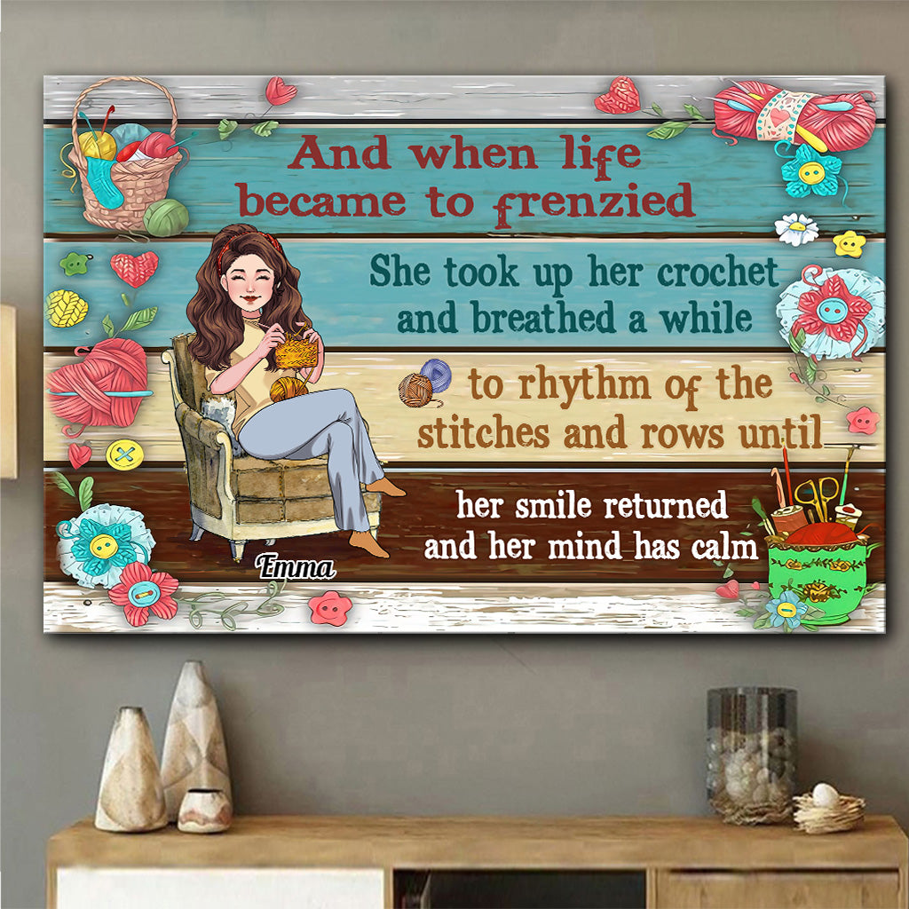 Love Crochet - Crocheting gift for mom, girlfriend, wife, grandma - Personalized Canvas And Poster