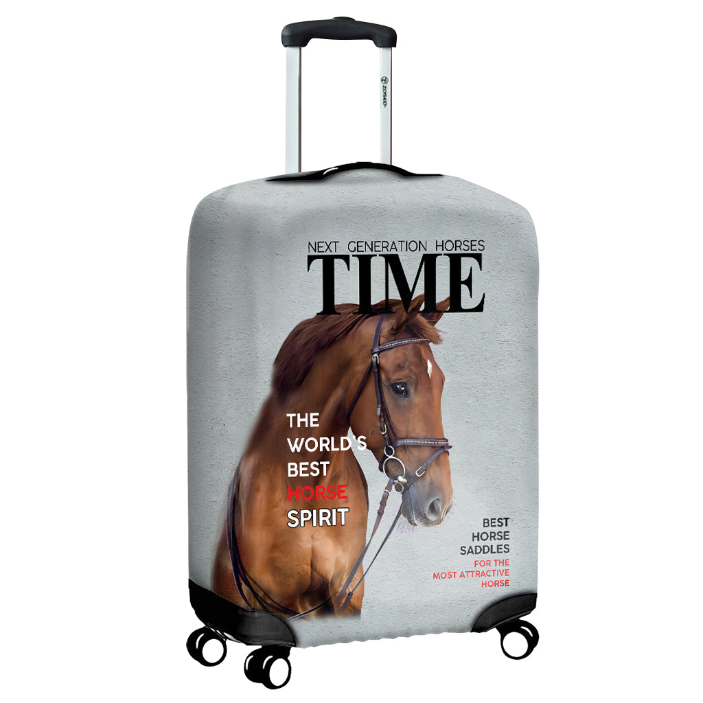 Couvertures de magazines - Housse de bagage personnalisée à motif cheval