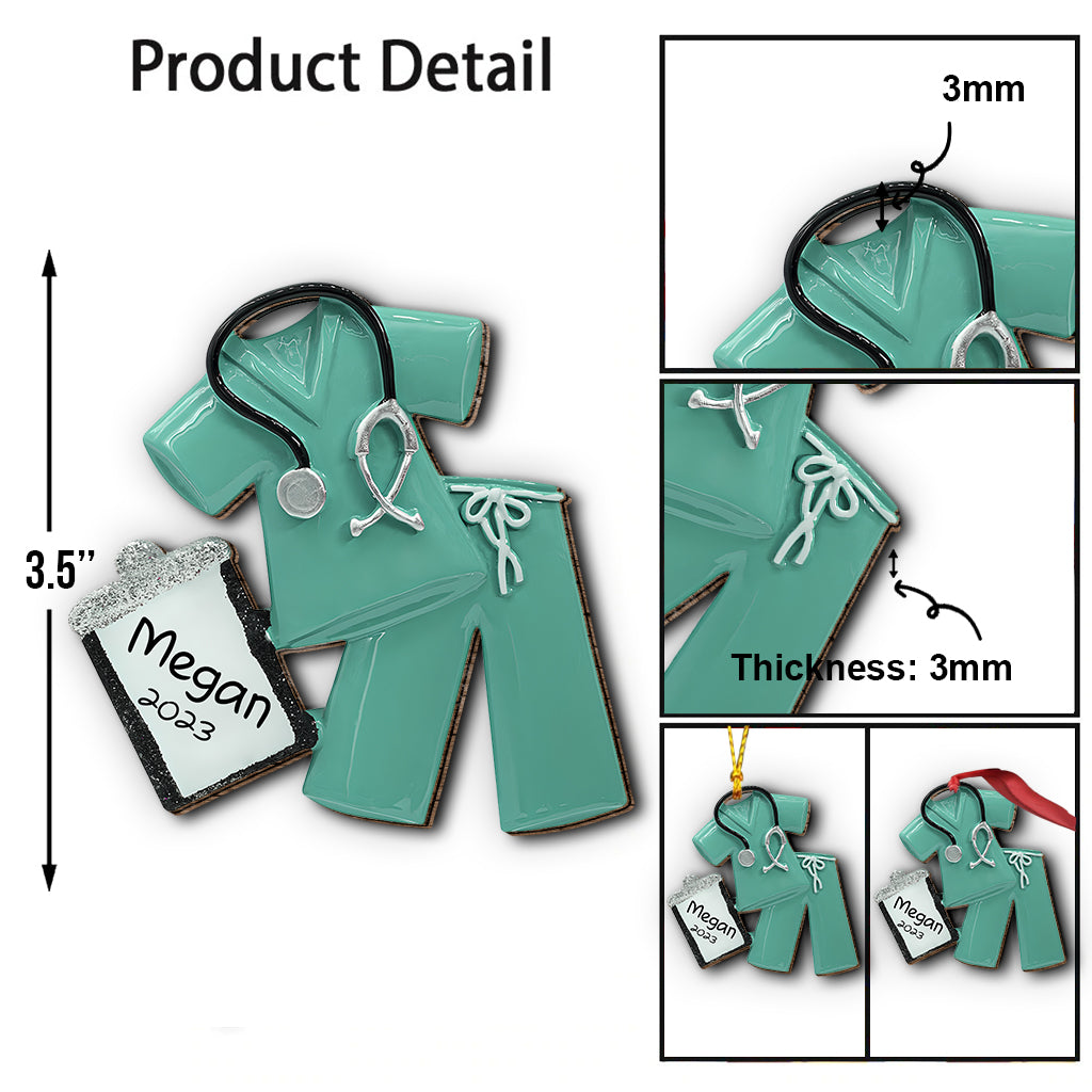 Scrubs Nurse - Personalized Nurse Ornament
