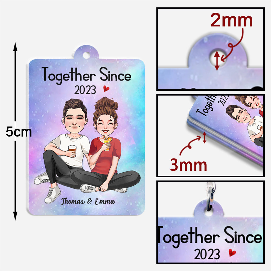 Together Since - Personalized Couple Keychain