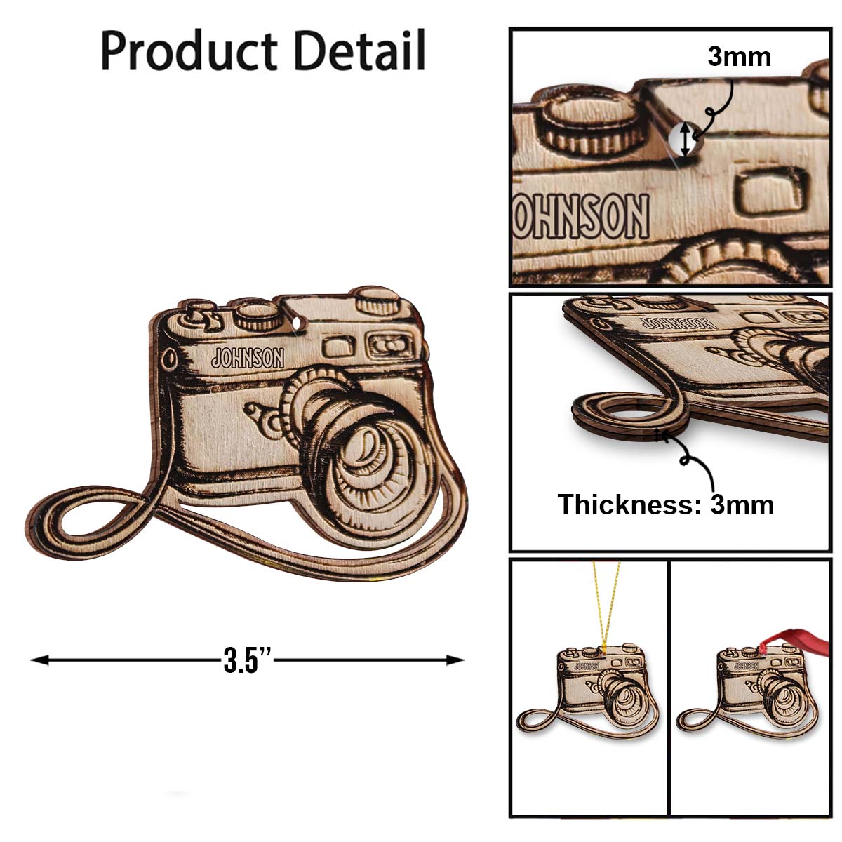 Camera - Personalized Photography Ornament