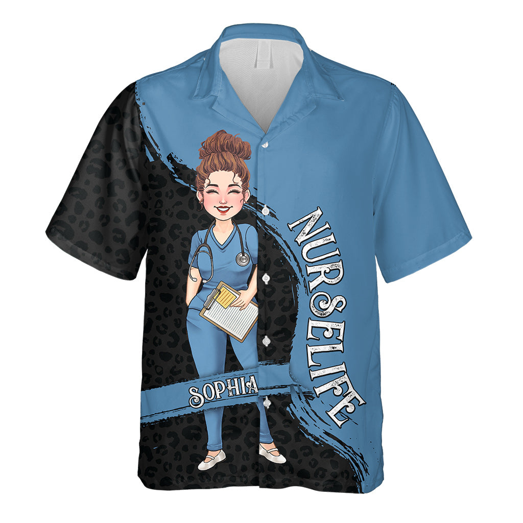 The Nurse Life - Nurse gift for mom, her, wife, girlfriend, friend - Personalized Hawaiian Shirt