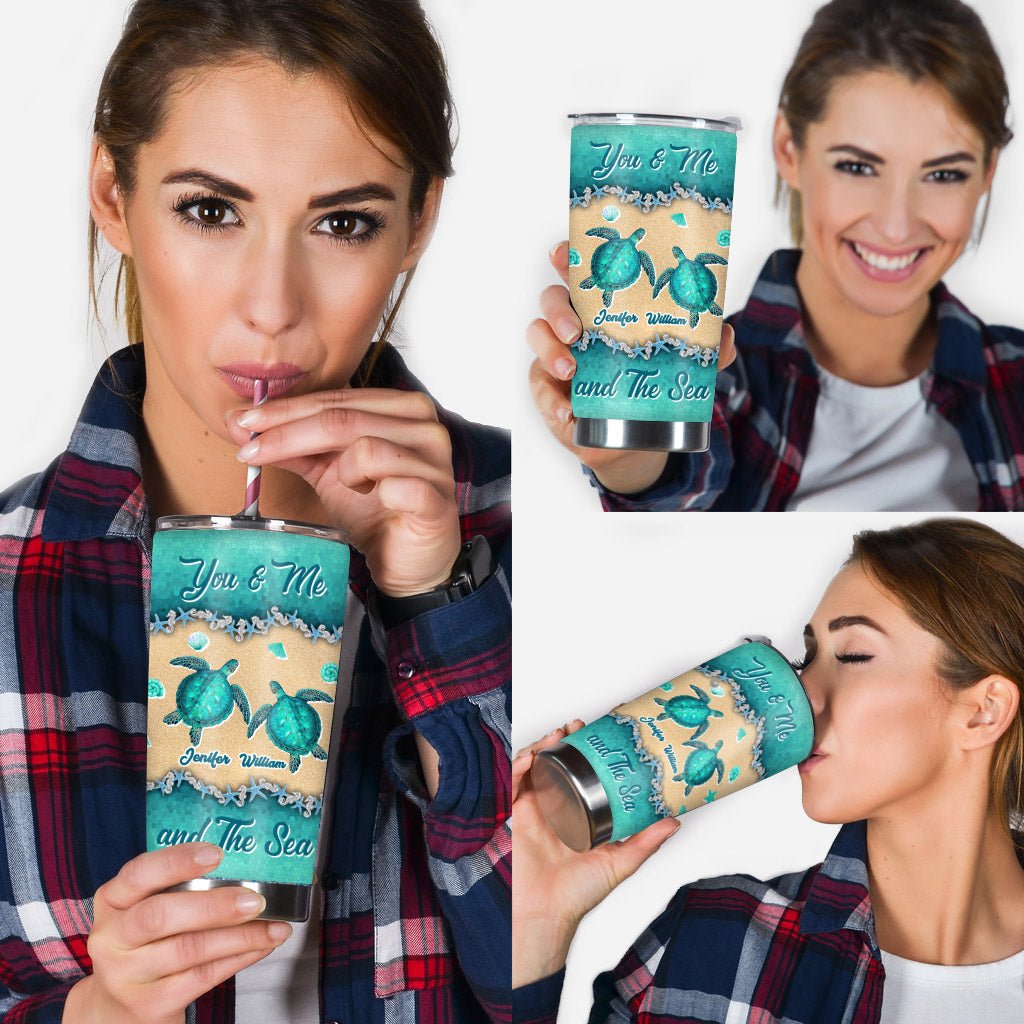 Salty Lil' Beach - Personalized Turtle Tumbler