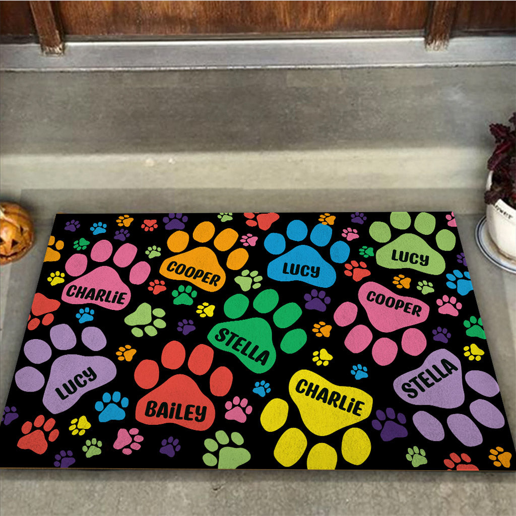 Dog Bones and Paws - Personalized Dog Doormat