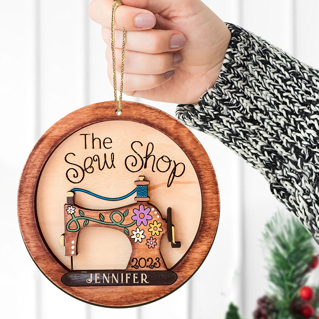 Love Sewing - Personalized Sewing Ornament