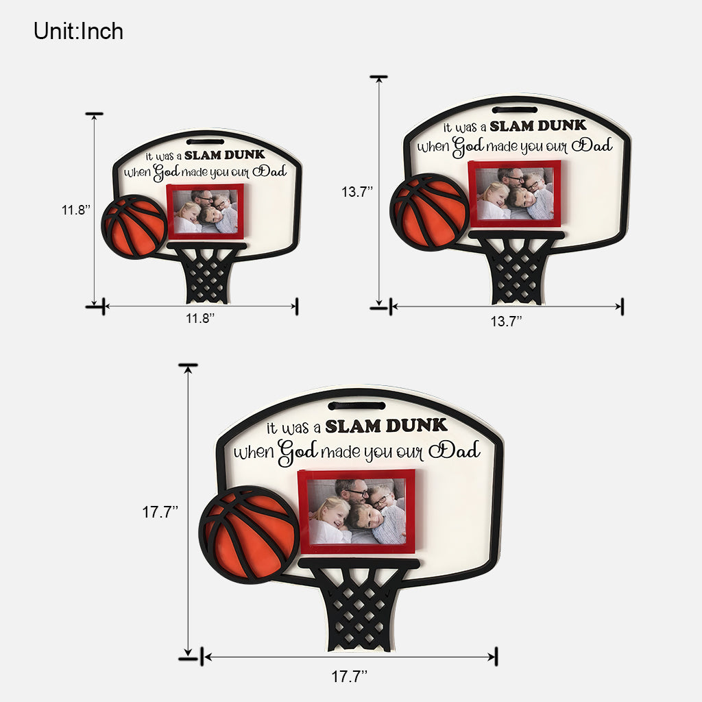 Basketball Dad - Personalized Basketball Custom Shaped Wood Sign