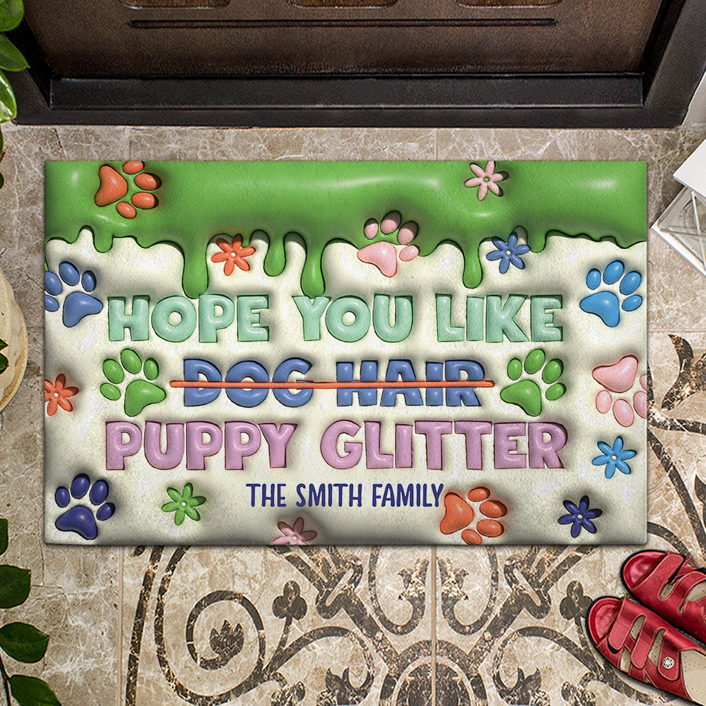 Hope You Like Dog Cat Hair Kitty Puppy Glitter - Personalized Dog Doormat