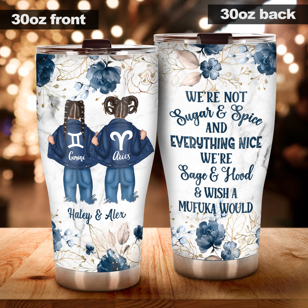 Zodiac Denim Bestie - Horoscope gift for friend - Personalized Tumbler