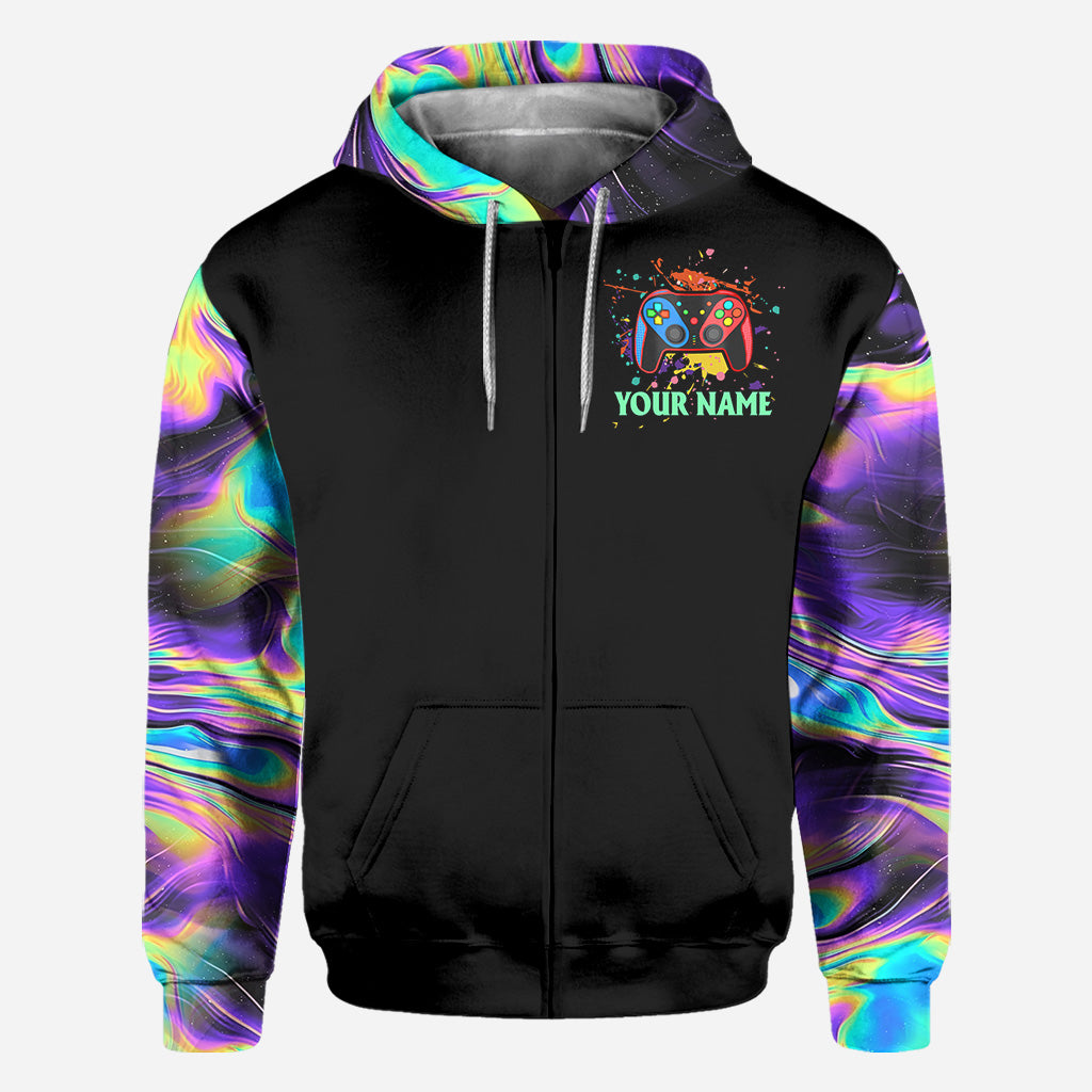 I Paused My Game To Be Here - Personalized Video Game All Over Shirt