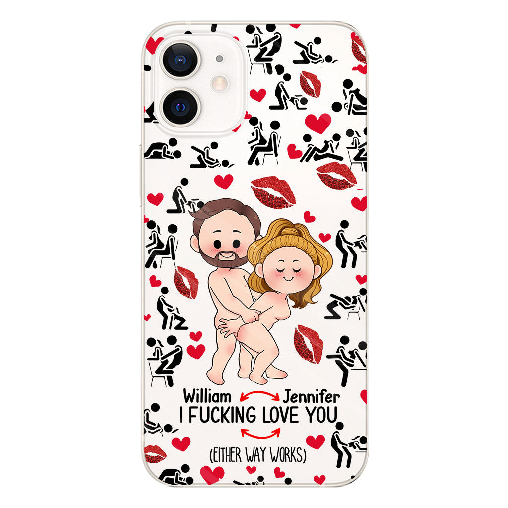 I Love You - gift for husband, wife, boyfriend, girlfriend - Personalized Clear Phone Case