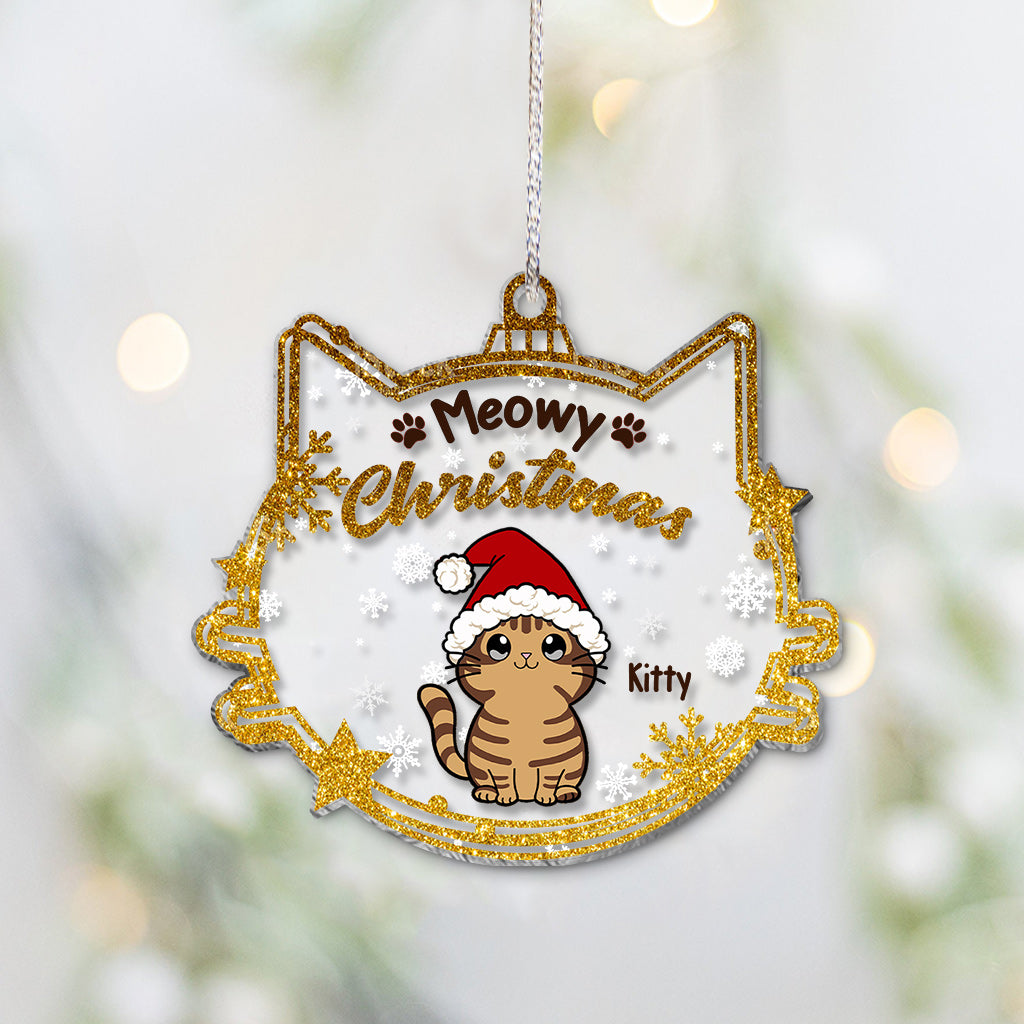 Meowy Christmas - Personalized Cat Ornament
