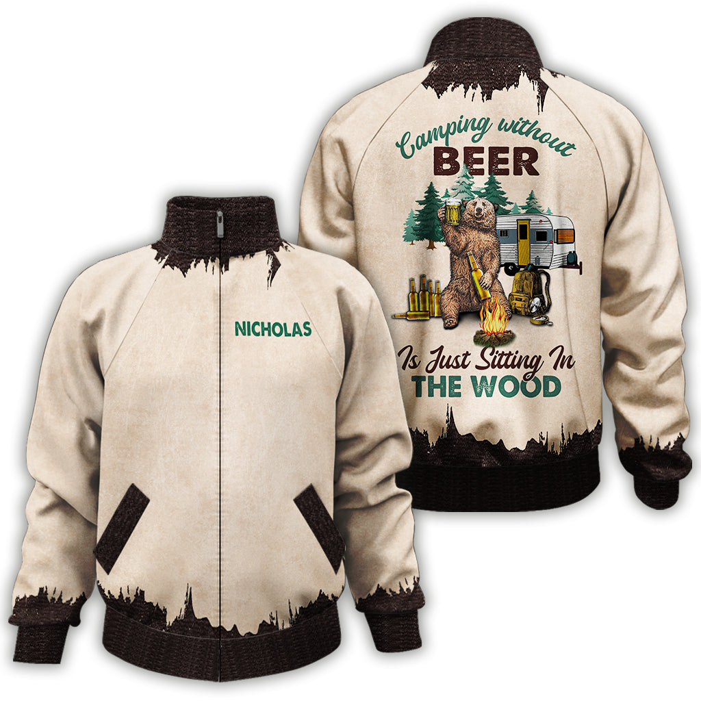 Camping sans bière - Veste de camping zippée personnalisée