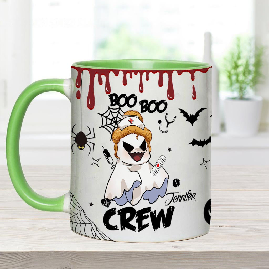 Boo Boo Crew - Personalized Nurse Accent Mug