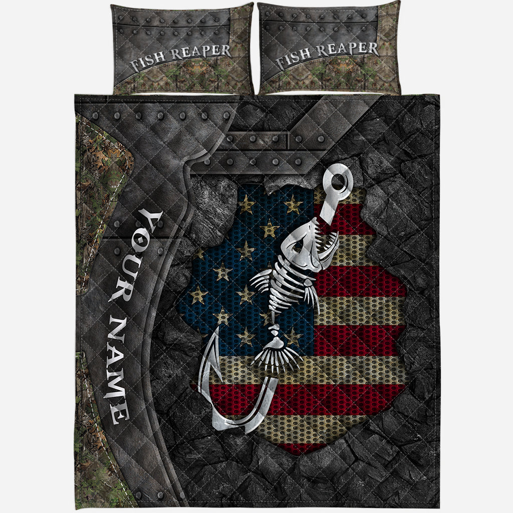 Fish Reaper - Personalized Fishing Quilt Set