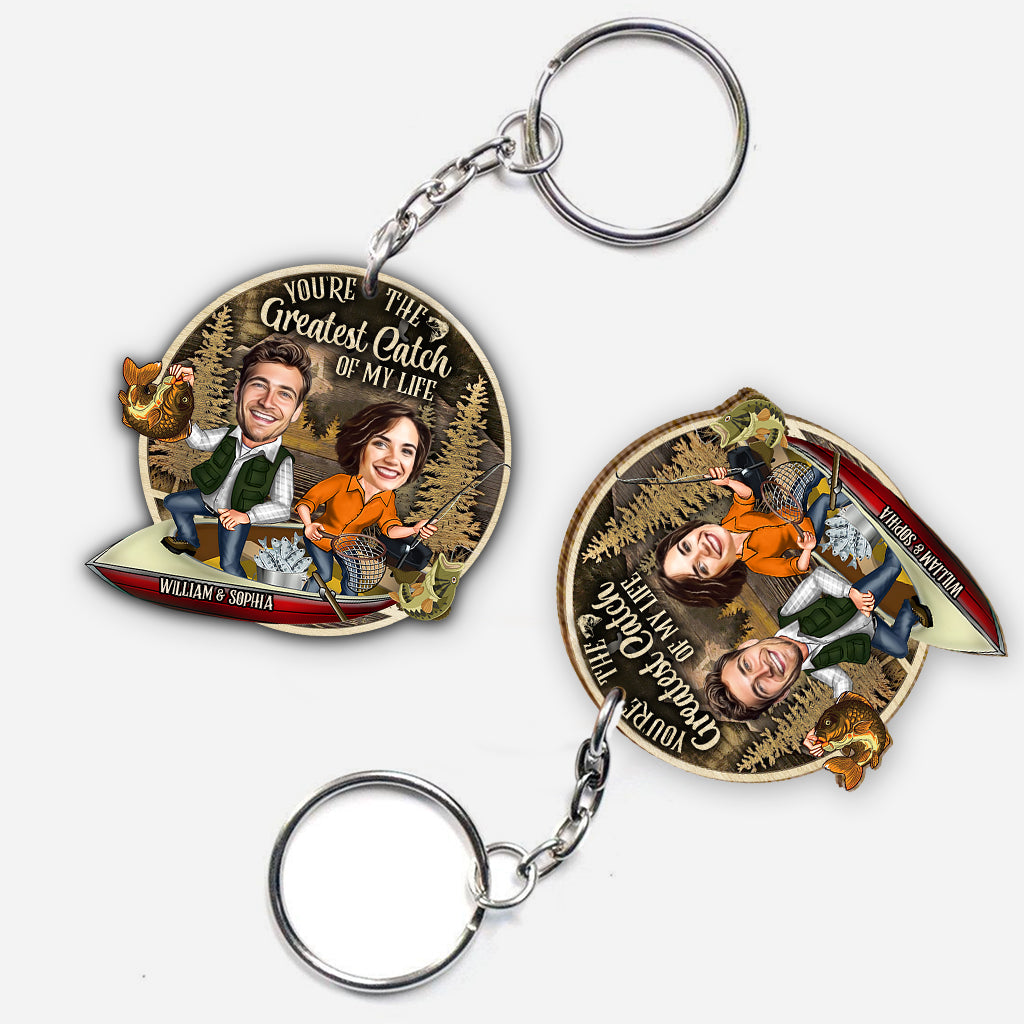 You Are The Greatest Catch Of My Life - Personalized Fishing Keychain
