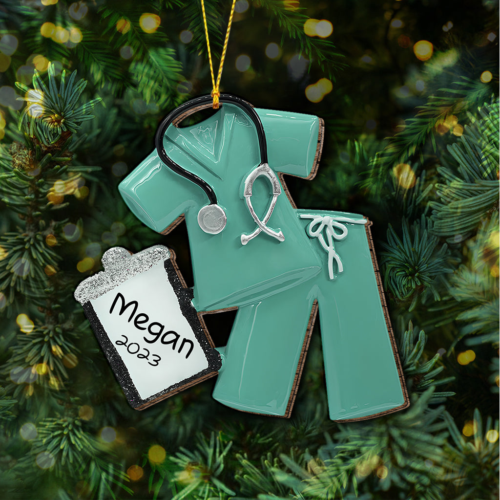 Scrubs Nurse - Personalized Nurse Ornament