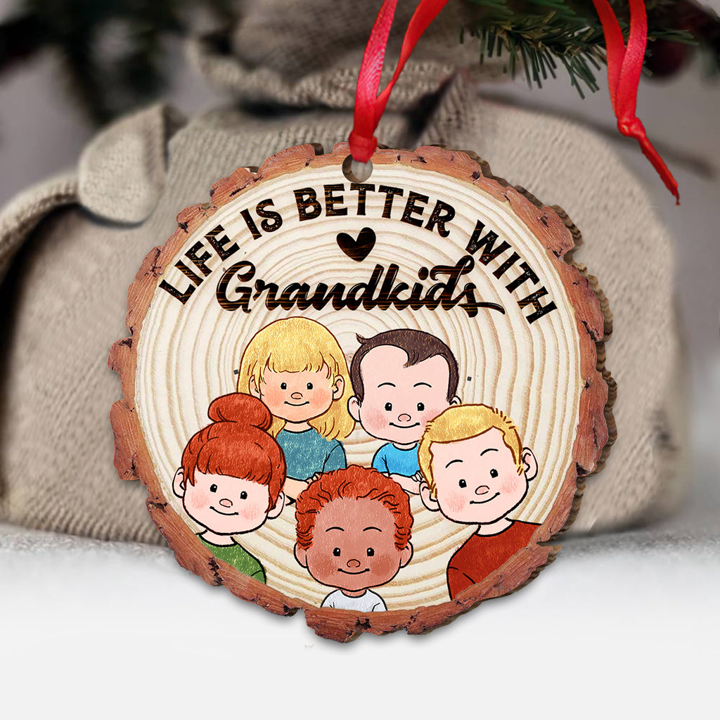 Life Is Better With Grandkids - Gift for grandma, grandpa - Personalized Ornament