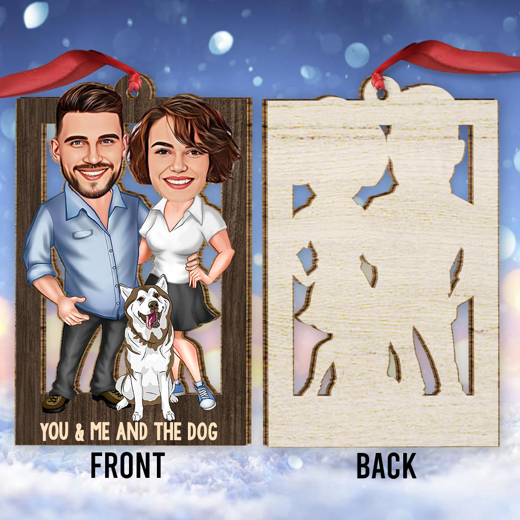 You & Me And The Dogs - Personalized Couple Ornament