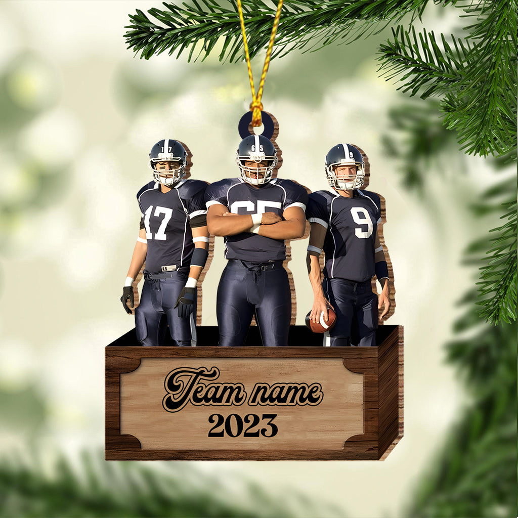 Football Christmas - Personalized Football Ornament