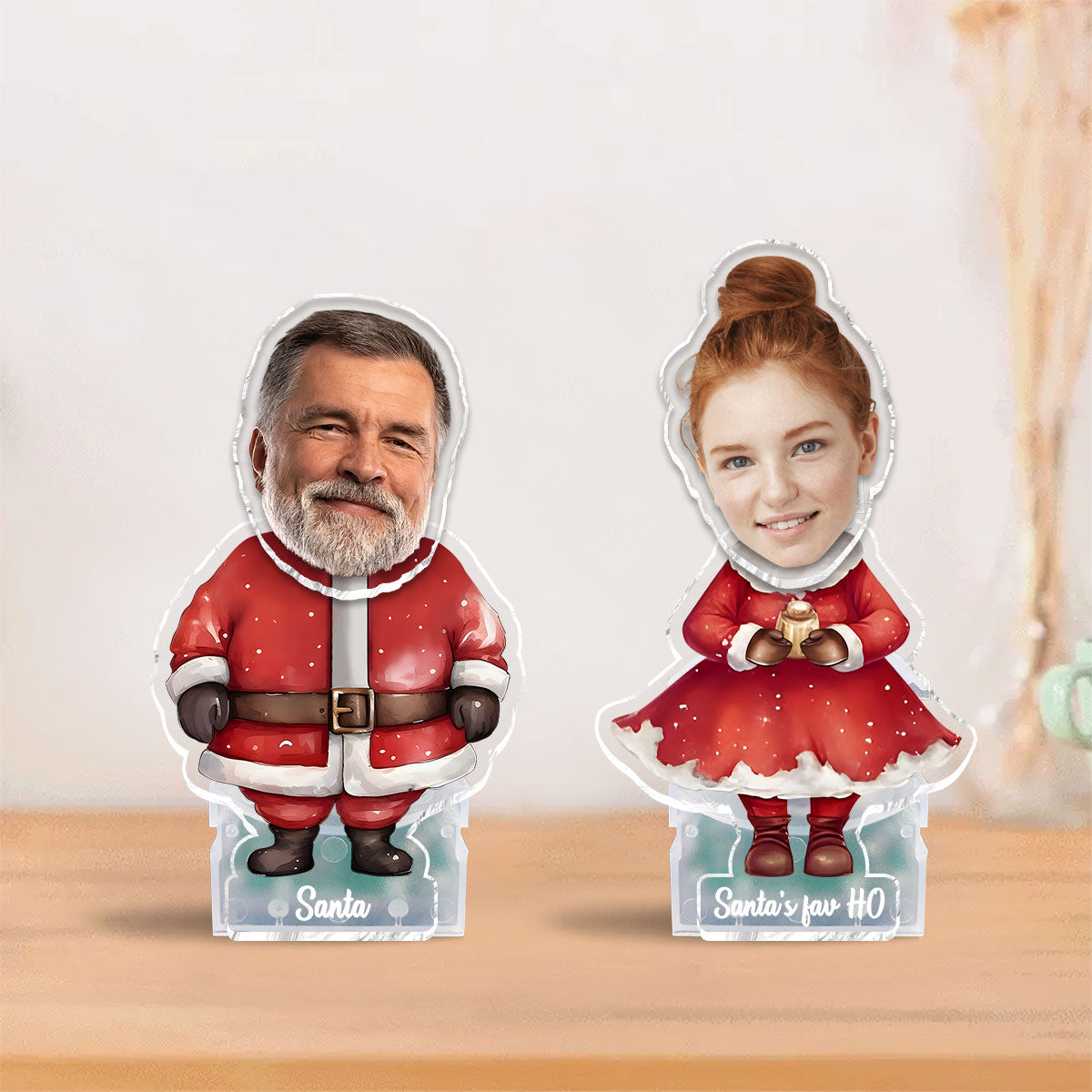Santa And Santa's Favorite Ho - gift for husband, wife, boyfriend, girlfriend - Personalized Custom Shaking Head