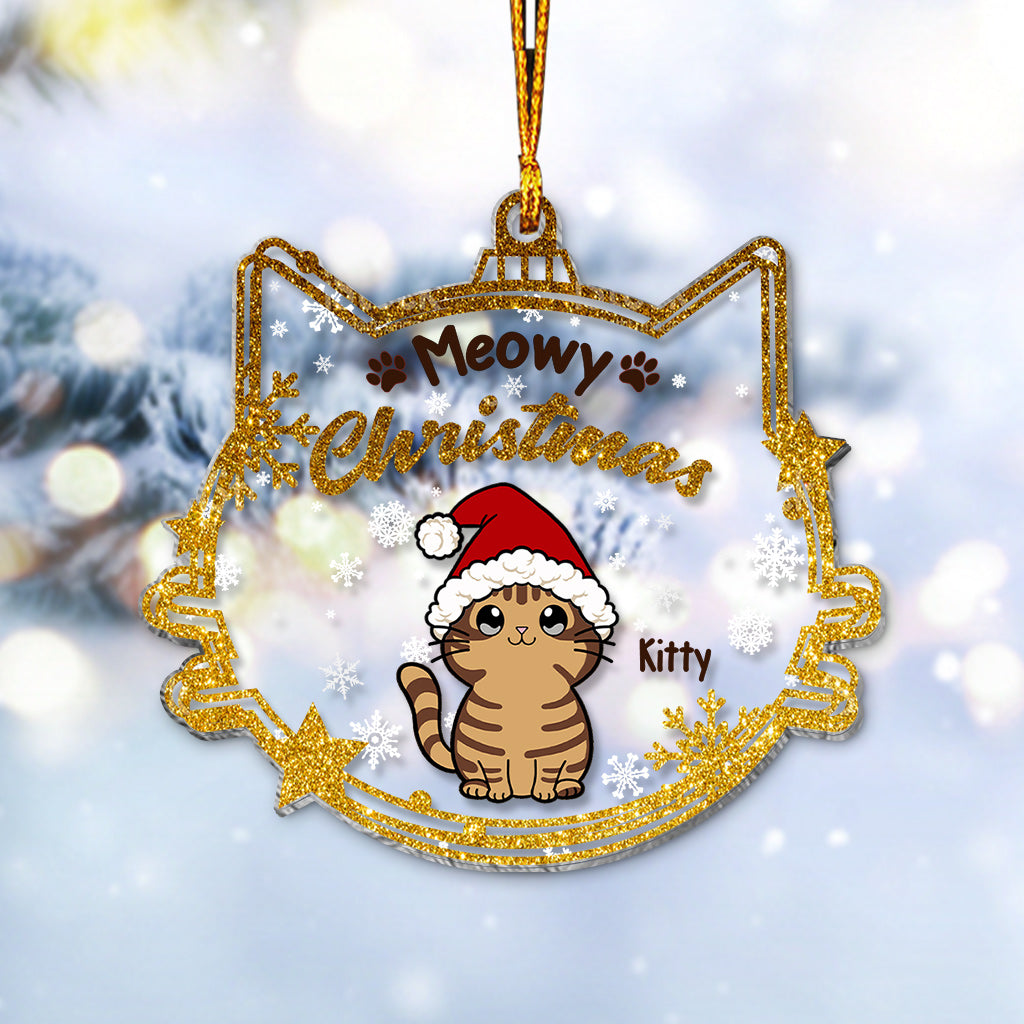 Meowy Christmas - Personalized Cat Ornament