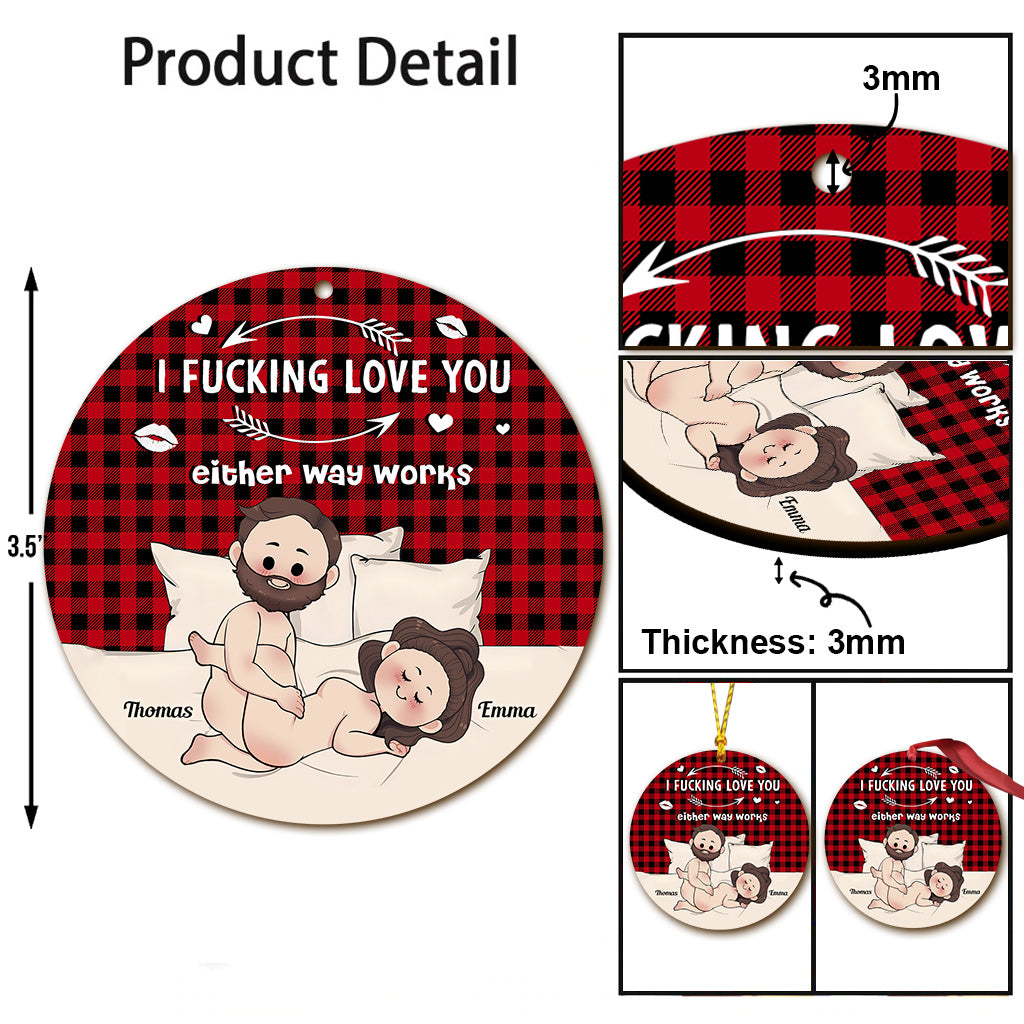 I Love You - Personalized Couple Ornament