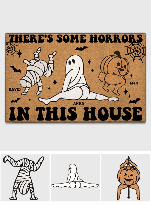 There's Some Horrors In This House - Personalized Family Doormat