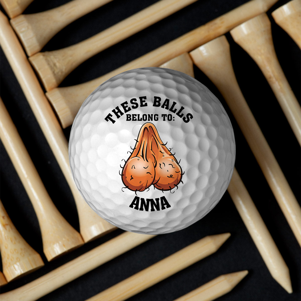 These Balls Belong To - gift for him, boyfriend, husband - Personalized Golf Ball
