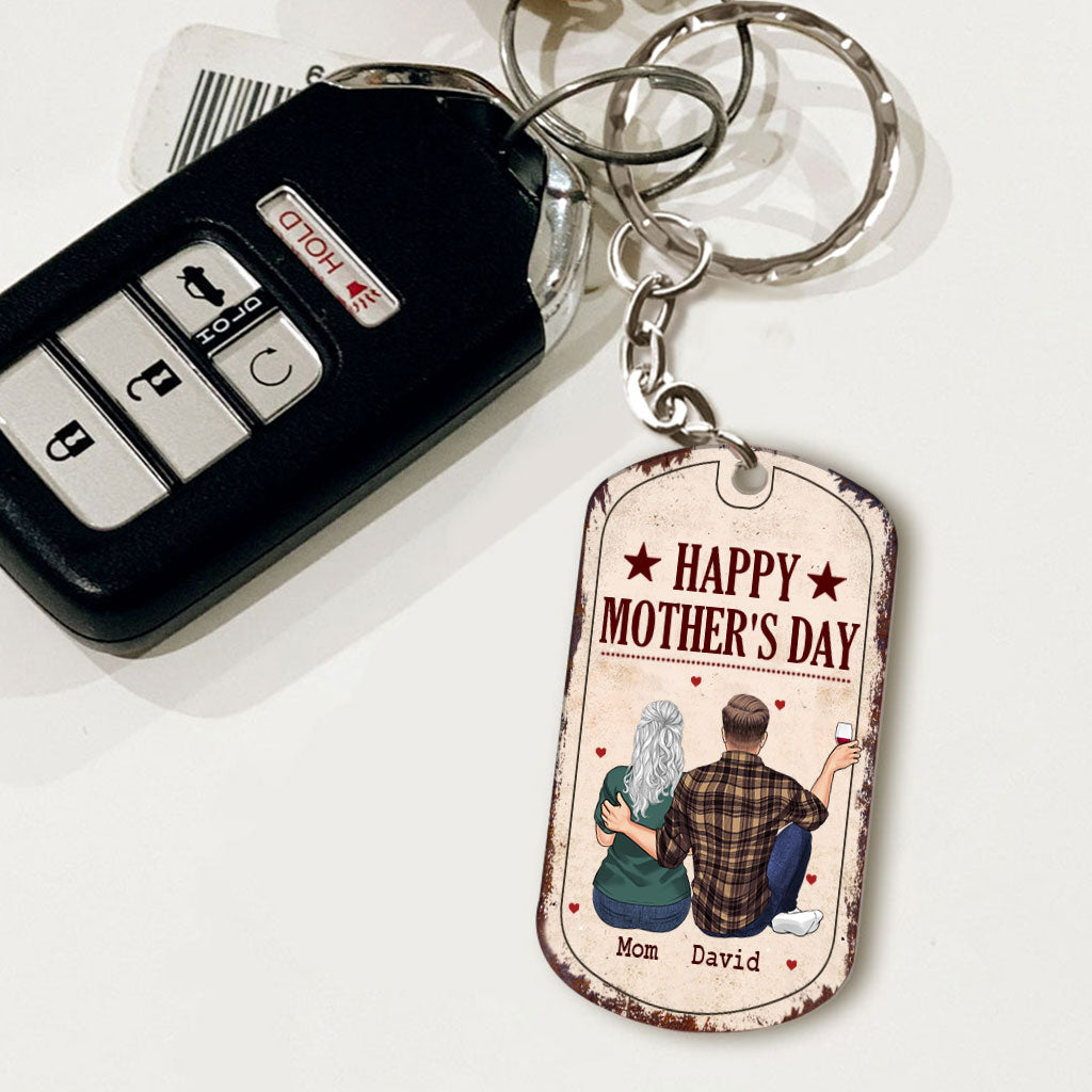 To Me You Are The World - Gift for dad, mom - Personalized Stainless Steel Keychain