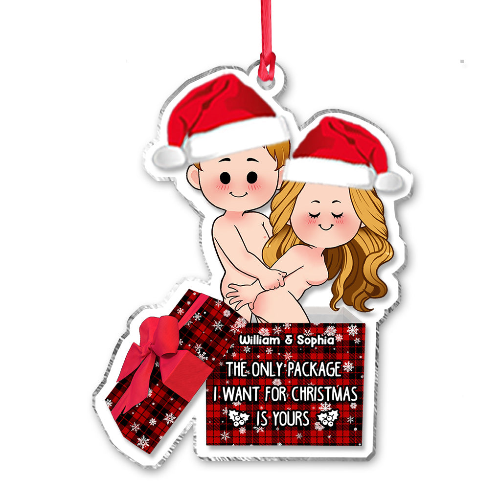 The Only Package I Want For Christmas Is Yours - Personalized Couple Ornament