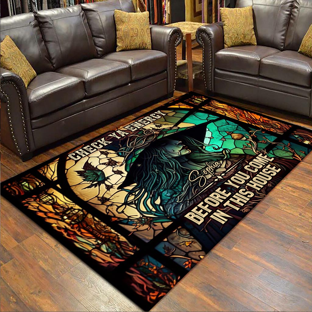 Check Ya Energy - Personalized Witch Rug
