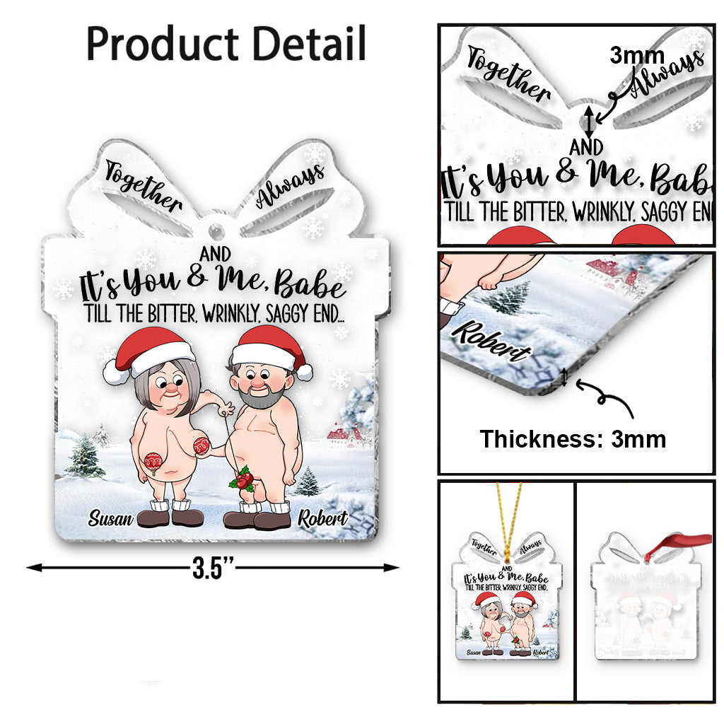 Together And Always - Personalized Husband And Wife Transparent Ornament