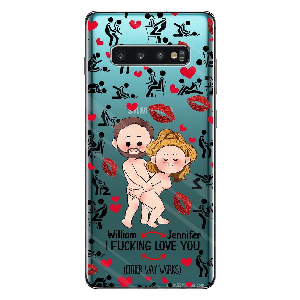 I Love You - gift for husband, wife, boyfriend, girlfriend - Personalized Clear Phone Case
