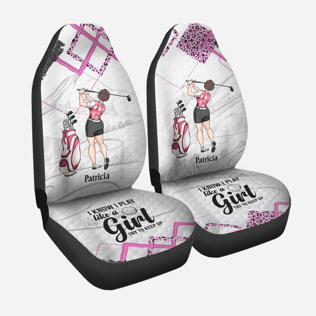 Golf Instruction - Golf gift for her, girlfriend, wife, daughter - Personalized Seat Covers