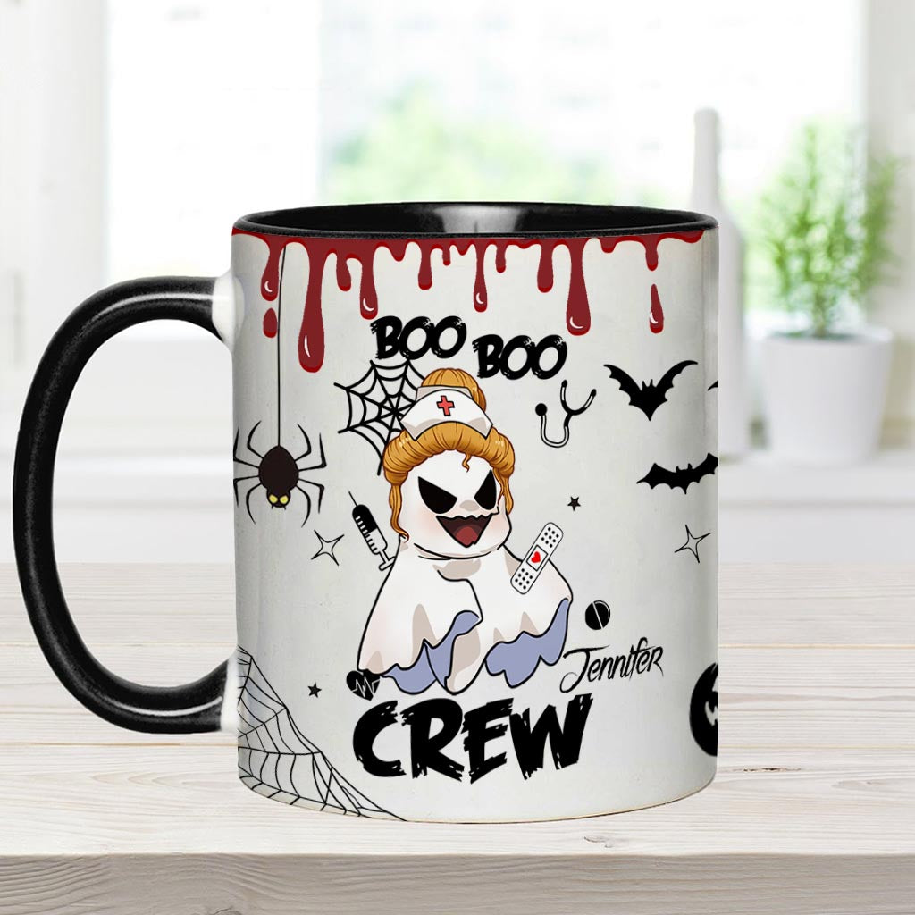 Boo Boo Crew - Personalized Nurse Accent Mug
