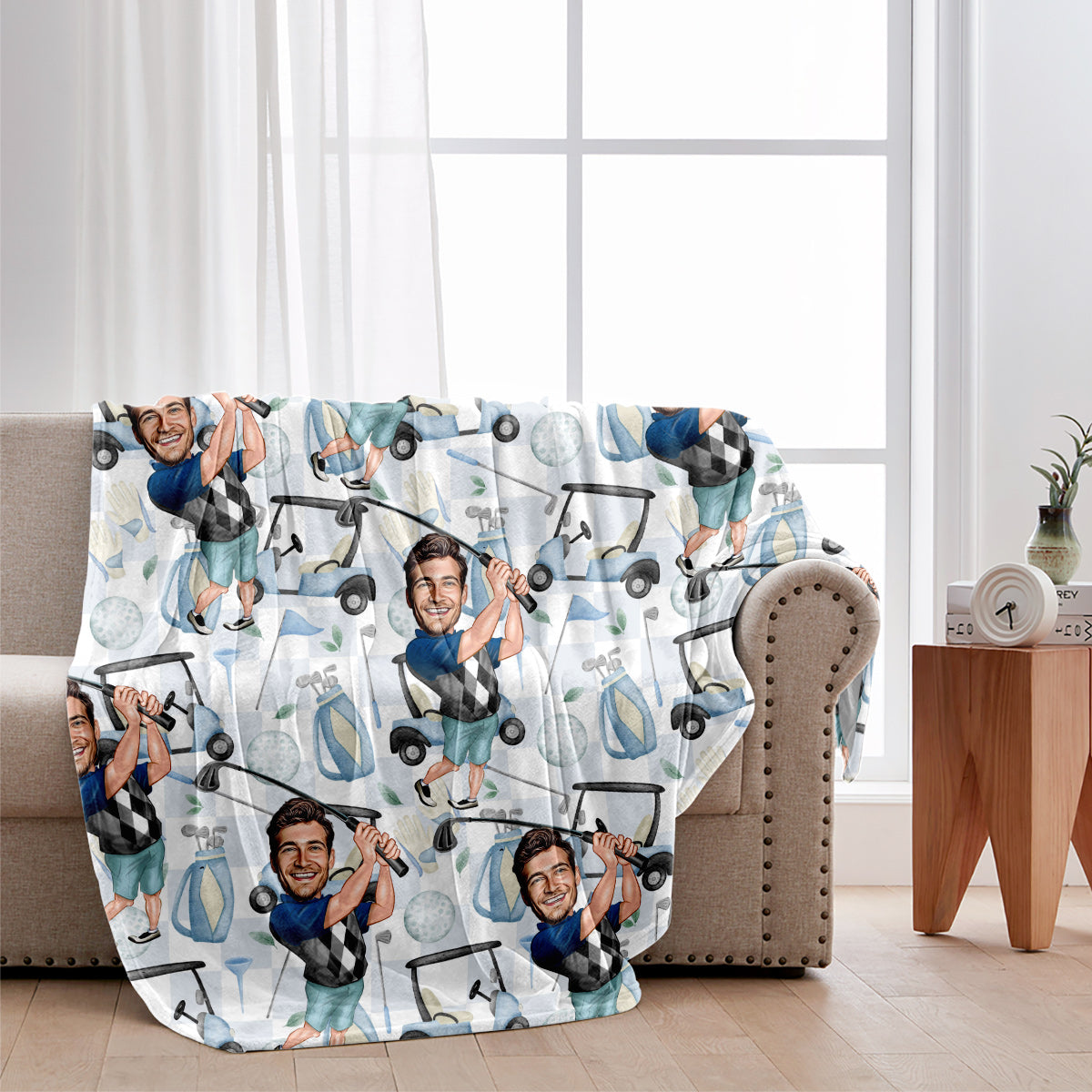 Gift For Golf Dad, Uncle, Husband... - Personalized Golf Blanket