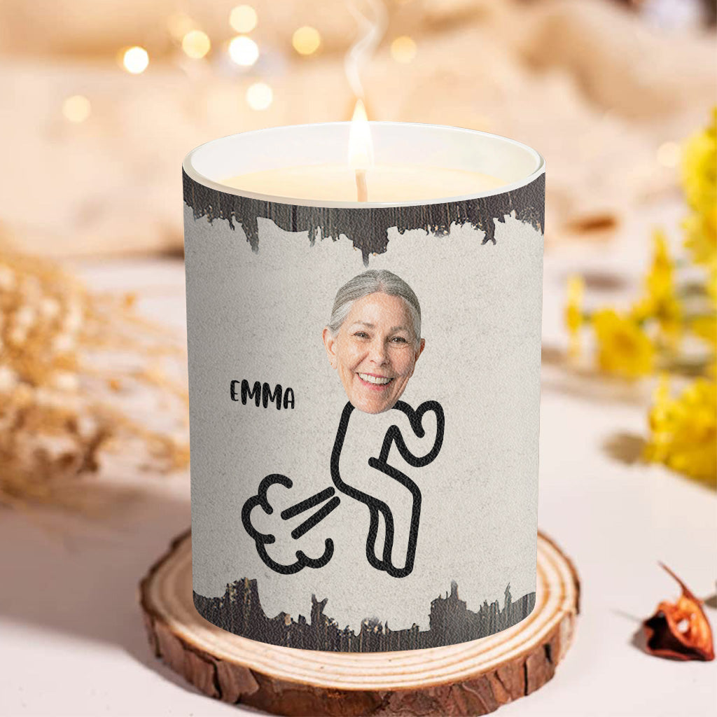 Fart Extinguisher - Gift for dad, grandma, grandpa, mom, uncle, aunt, son, daughter, brother, sister, granddaughter, grandson, husband, wife, boyfriend, girlfriend, friend - Personalized Candle With Wooden Lid