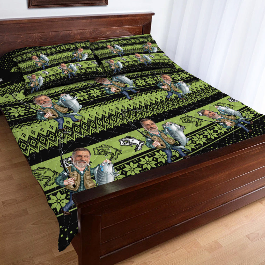 Love Fishing - Personalized Fishing Quilt Set