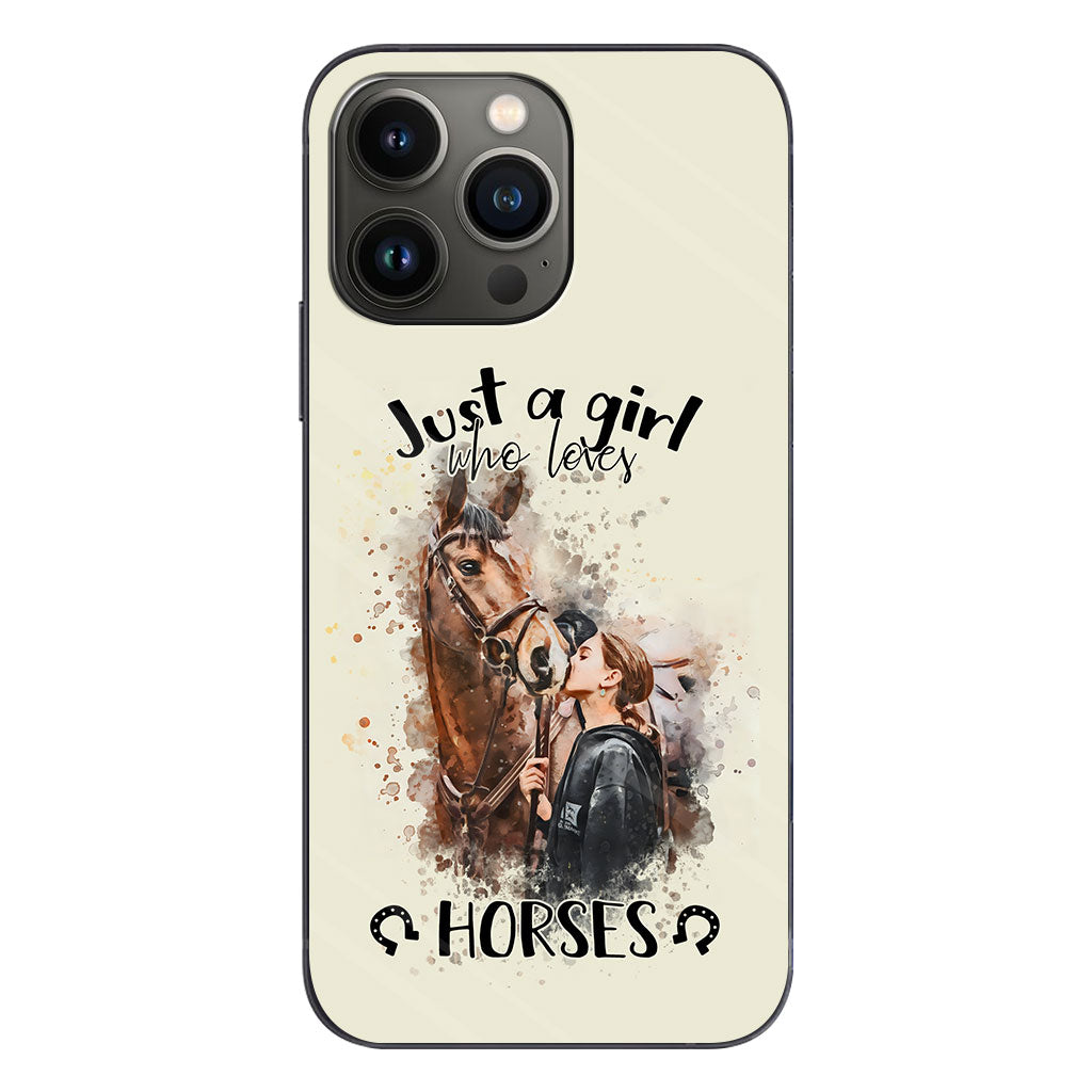 Just A Girl Who Loves Horses - Personalized Horse Phone Case