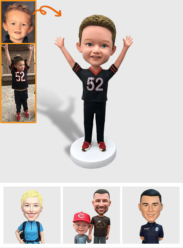 Meilleur petit-fils du monde - Cadeau pour petit-fils - Figurine à tête oscillante personnalisée