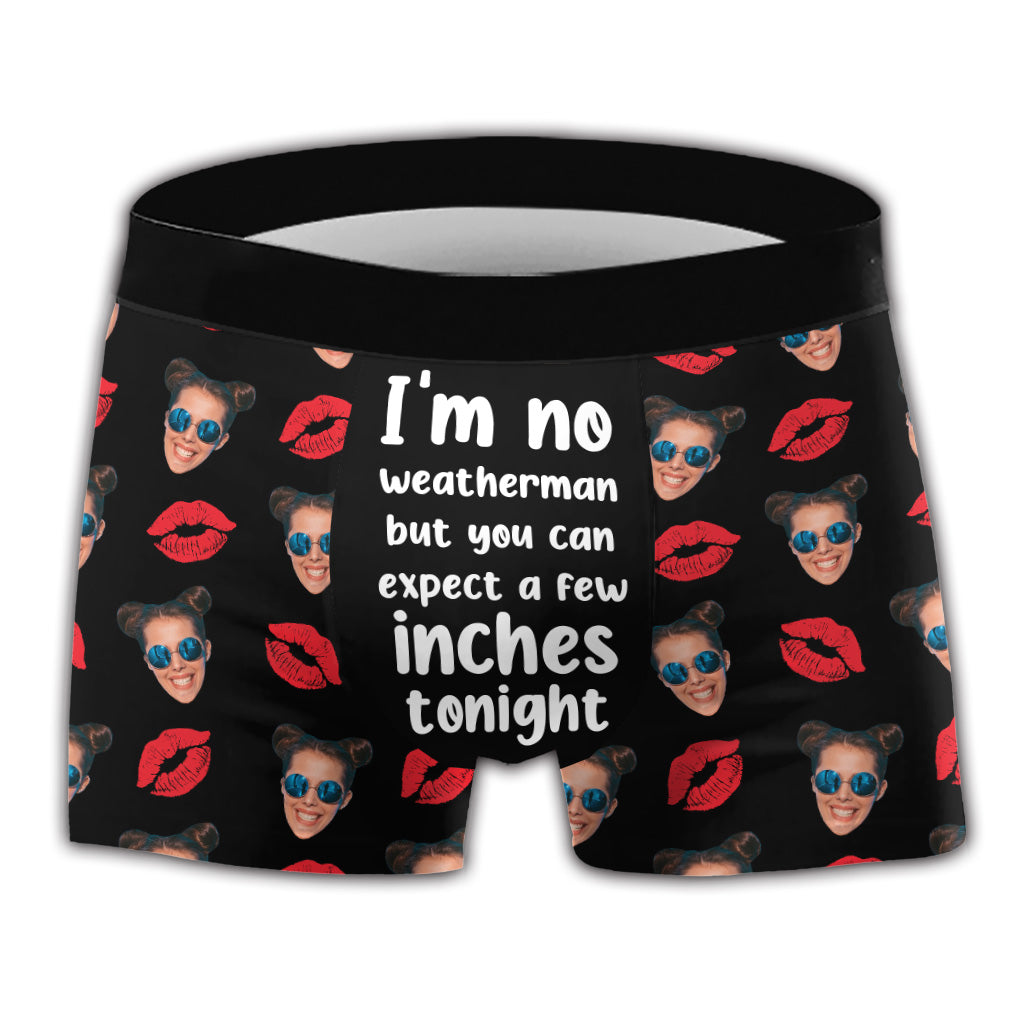 I'm No Weatherman - Personalized Couple Men Boxer Briefs