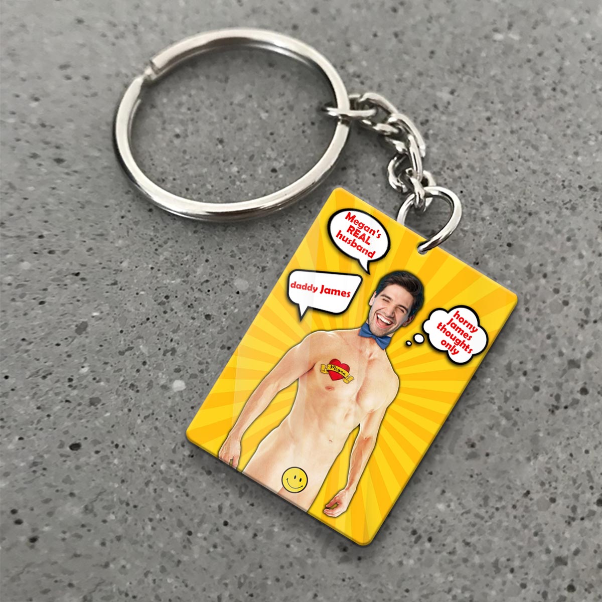 The Man The Myth The Legend - Personalized Husband And Wife Keychain