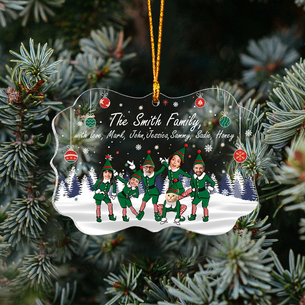 Merry Christmas - Personalized Family Transparent Ornament